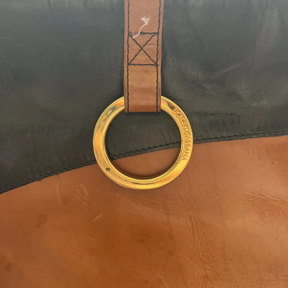 Black and Tan Leather Knee-High Boots - Picture 3 of 8